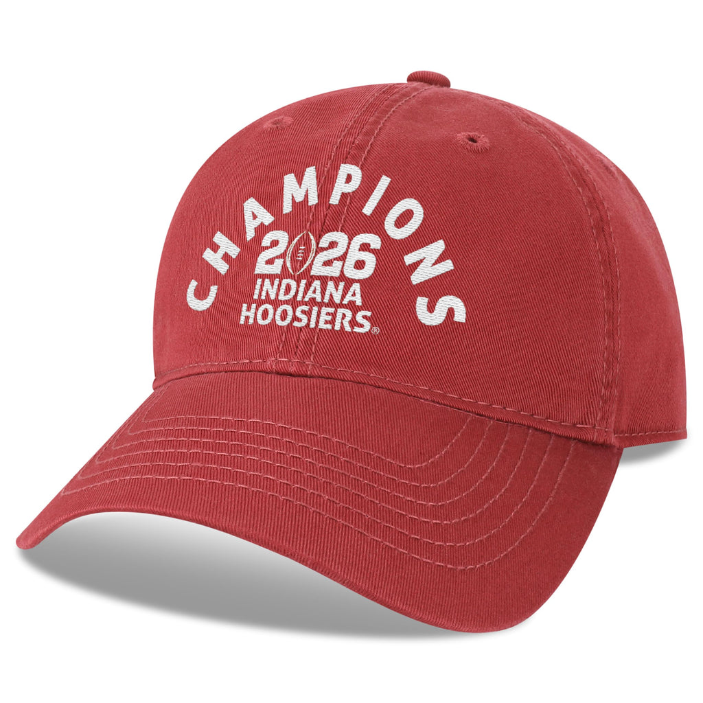 Legacy NCAA Officially Licensed Baseball Hat, Indiana Hoosiers CFP National Champions, Relaxed Twill Adjustable (EZA) Cardinal