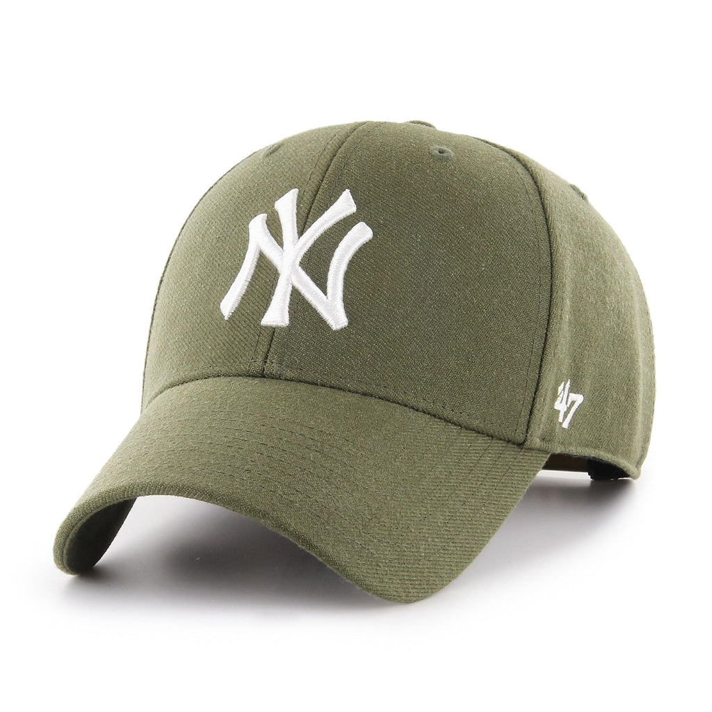 '47 MLB Caps Adjustable Velcro Baseball Cap Curved Peak Team Logo, New York Yankees #36712, One Size