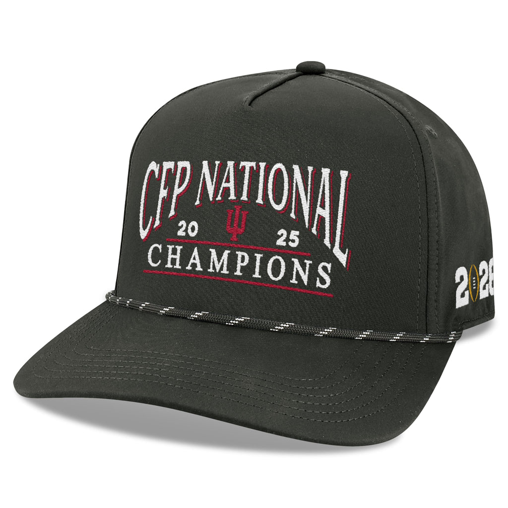 Legacy NCAA Officially Licensed Rope Hat, Indiana Hoosiers CFP National Champions, Caddy Adjustable, One Size Fits Most Black