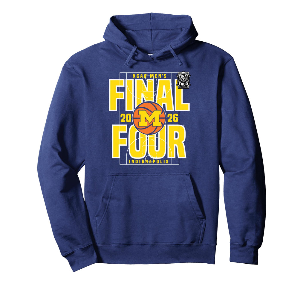 Michigan Wolverines Final Four 2026 Men's March Madness Dunk Pullover Hoodie
