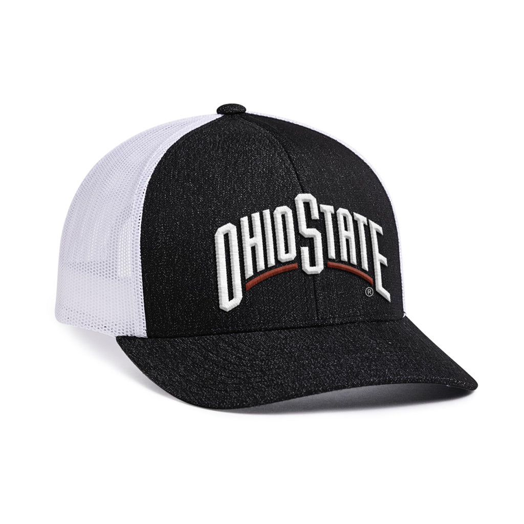 Pacific Headwear Standard NCAA Men's Heather Trucker Snapback Cap-Officially Licensed Collegiate Hat for Sports Fans, Multi