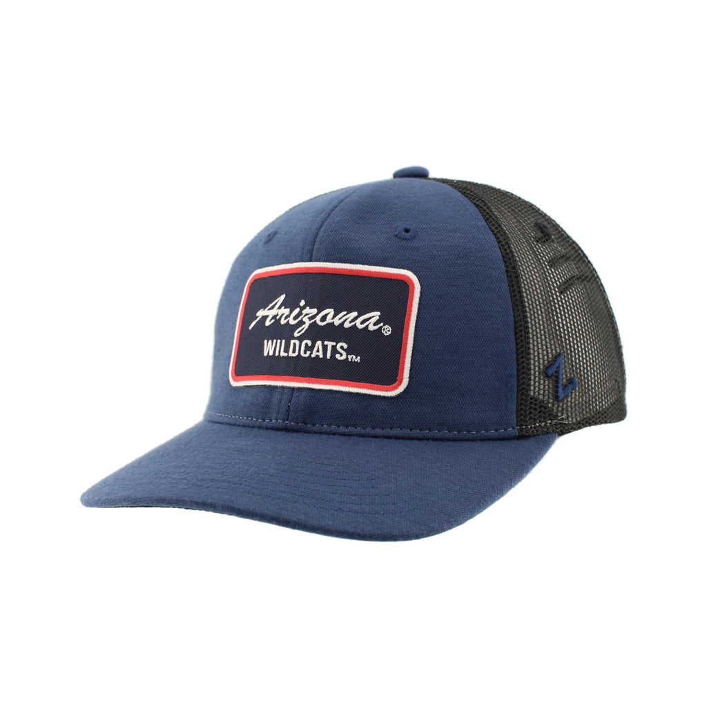 Arizona Wildcats NCAA Officially Licensed Trucker Hat Carson Patch Brick Navy Black