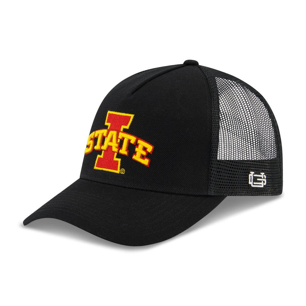 Ultra Game NCAA Official Adults Snap Back All Around The World Trucker Baseball Cap Hat - Unisex, Iowa State University, Black, 1SIZE