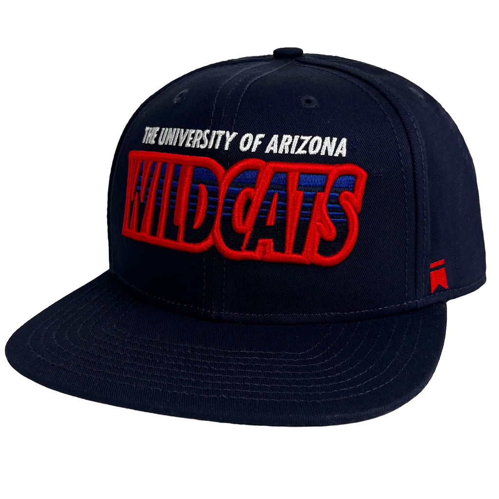 University of Arizona Gradient Team Adjustable Snapback Flat Brimmed 6 Panel Hat Navy