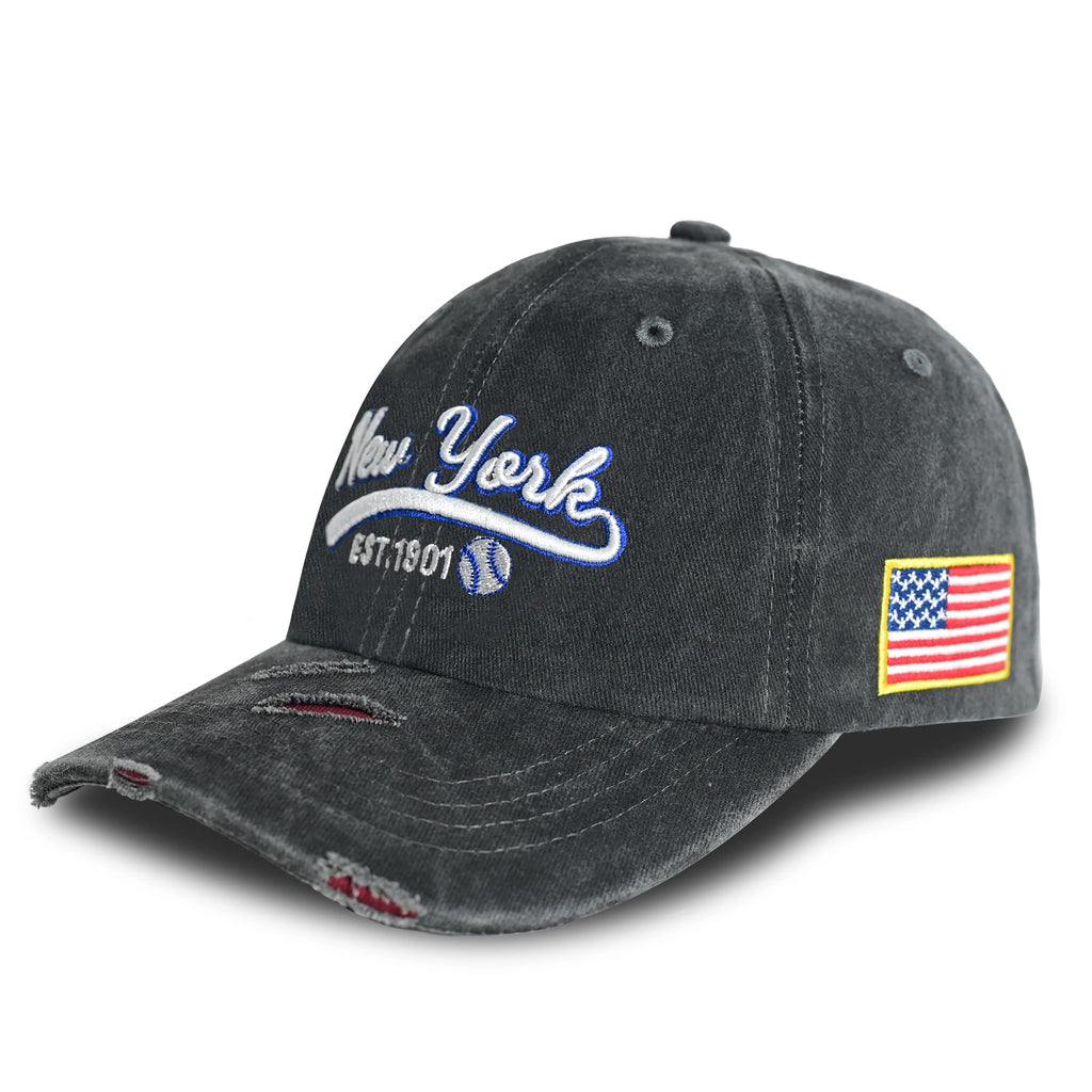 Vintage Washed 3D Embroidered Baseball Caps for Men Women Teenager, Soft Cotton Hat Unstructured Adjustable Classic Dad Hats