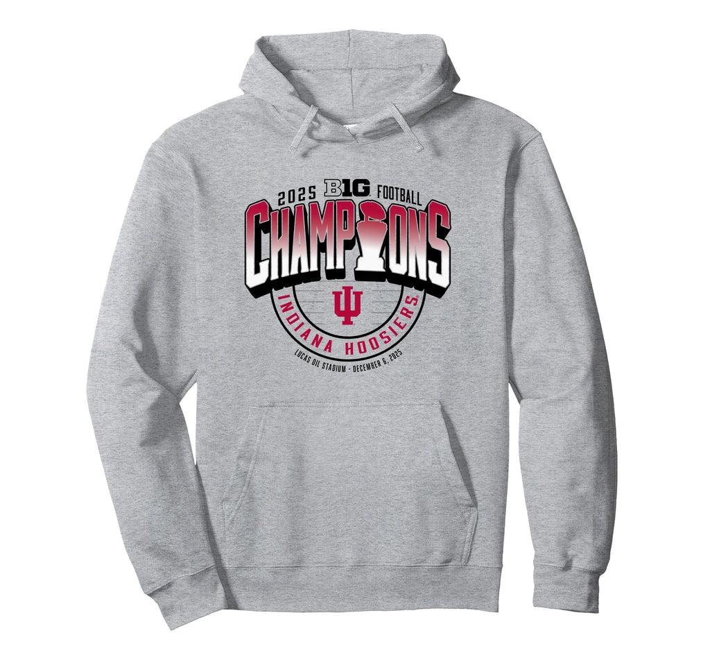 Indiana Hoosiers Big Ten Champs 2025 Football Locker Room Pullover Hoodie
