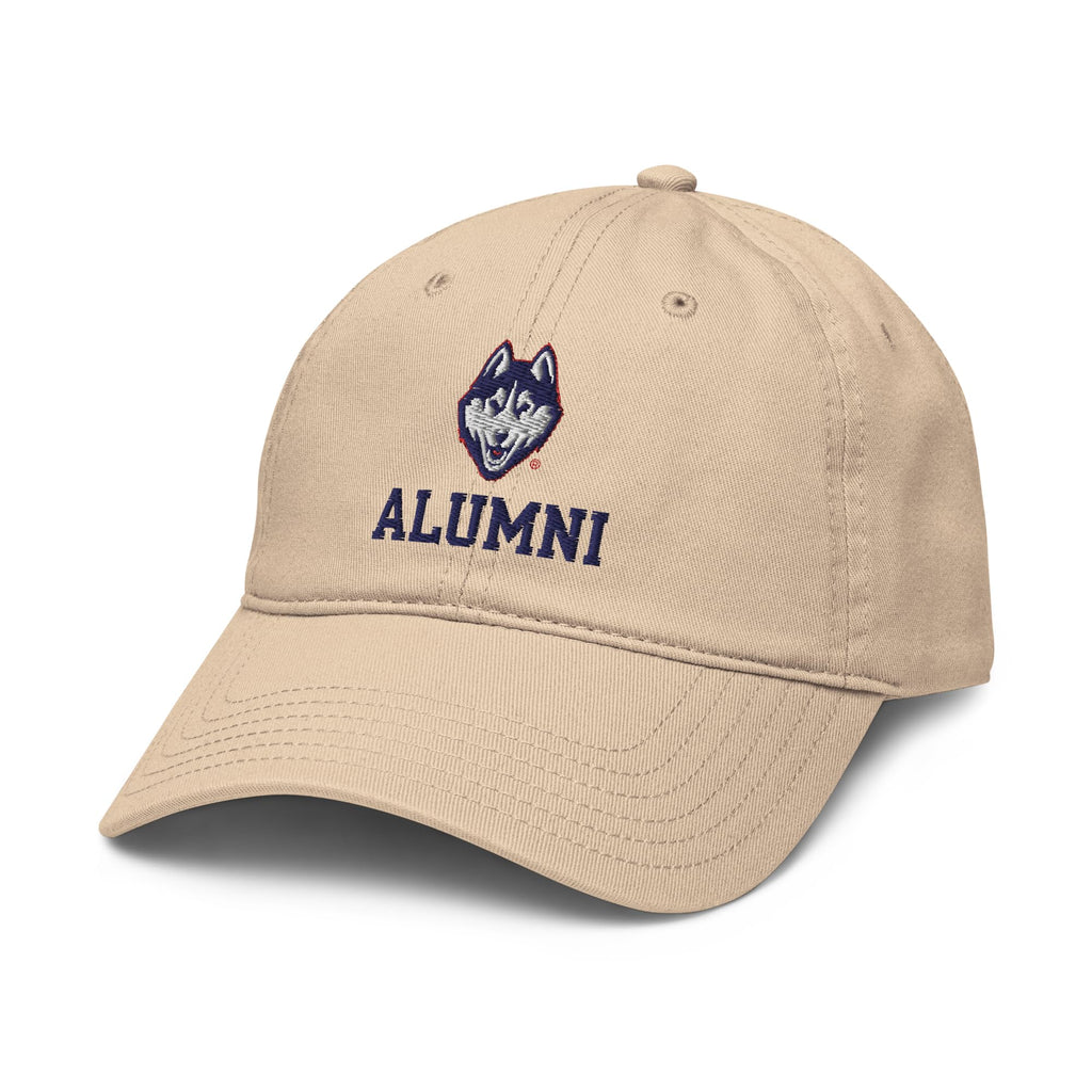 Elite Authentics Connecticut Huskies Alumni Stone Officially Licensed Adjustable Baseball Hat, One Size