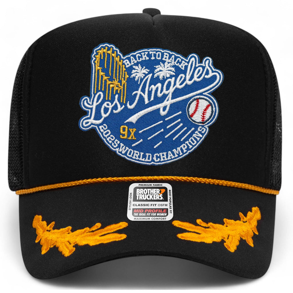 Oak Leaves Baseball 2025 Champions Embroidered Patch Hat | Los Angeles LA Merch | Snapback for Men & Women (US, Alpha, One Size, LA Oak Leaves)