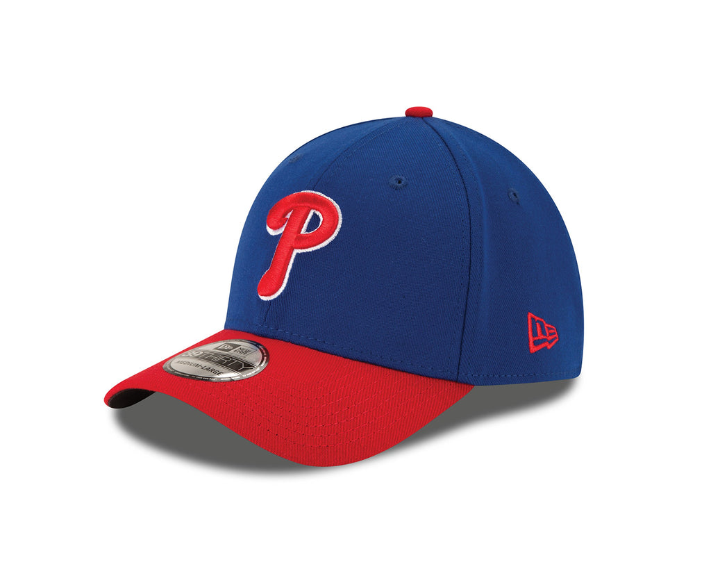 New Era MLB Philadelphia Phillies Team Classic Alternative 39Thirty Stretch Fit Cap, Blue, Small/Medium