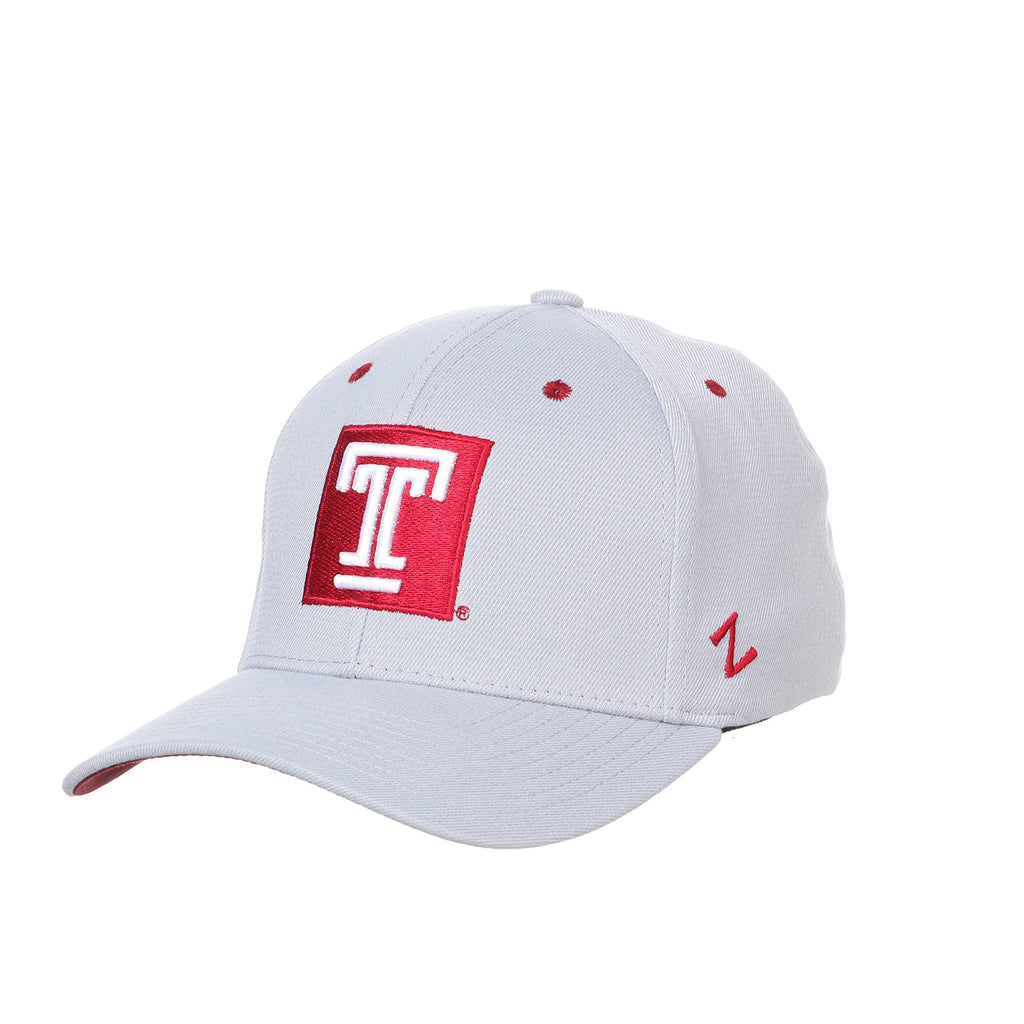 Temple Owls NCAA Officially Licensed Stretch Fit Hat ZH Gray, Large