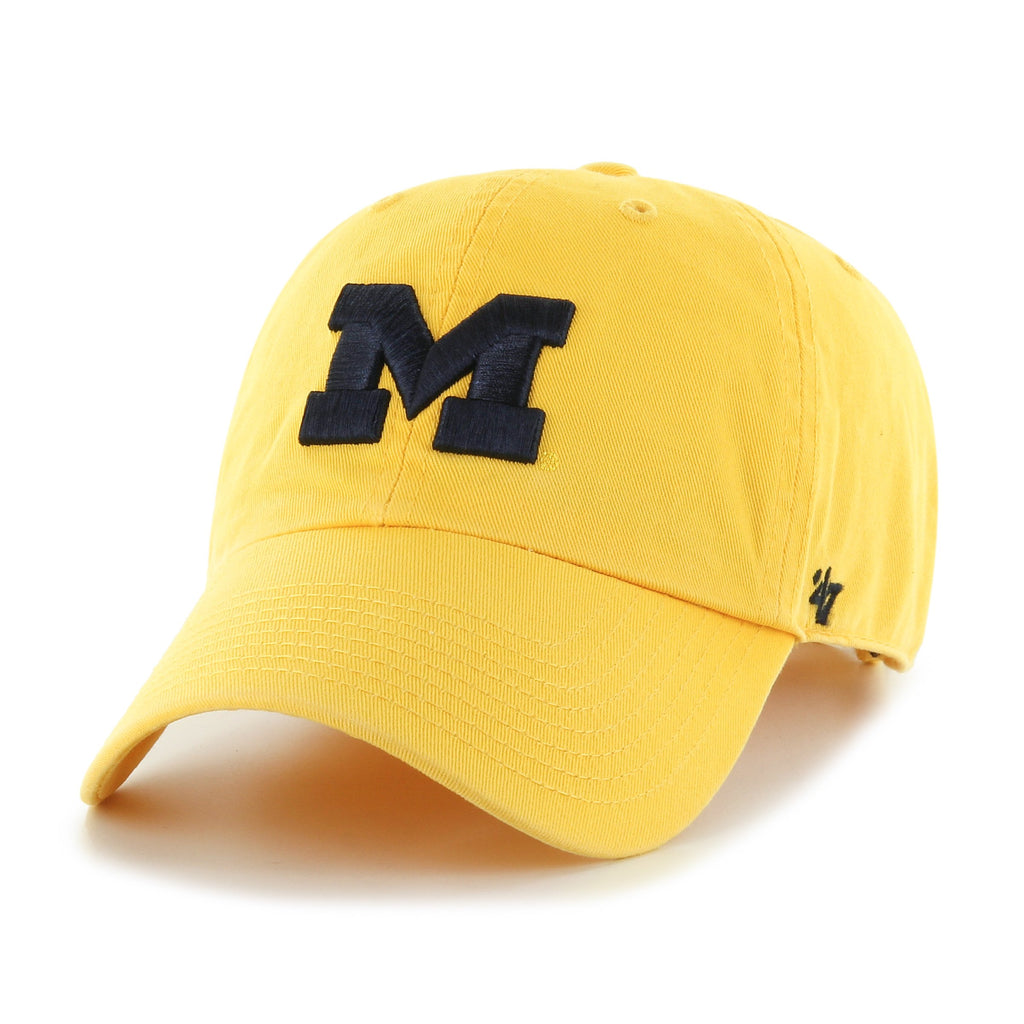 NCAA Michigan Wolverines Clean Up Adjustable Hat, One Size, Yellow