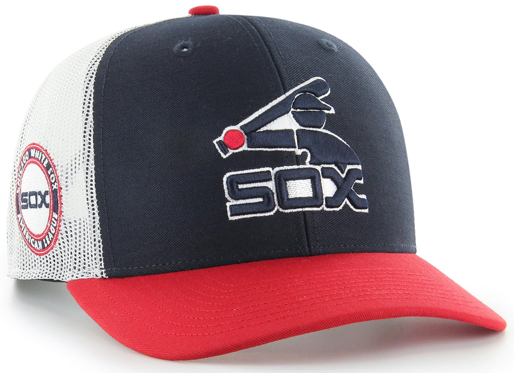 47 MLB Homerun Cooperstown Adjustable Snapback Mesh Trucker Hat, Adult One Size Fits All - Chicago White Sox, Chicago White Sox Navy