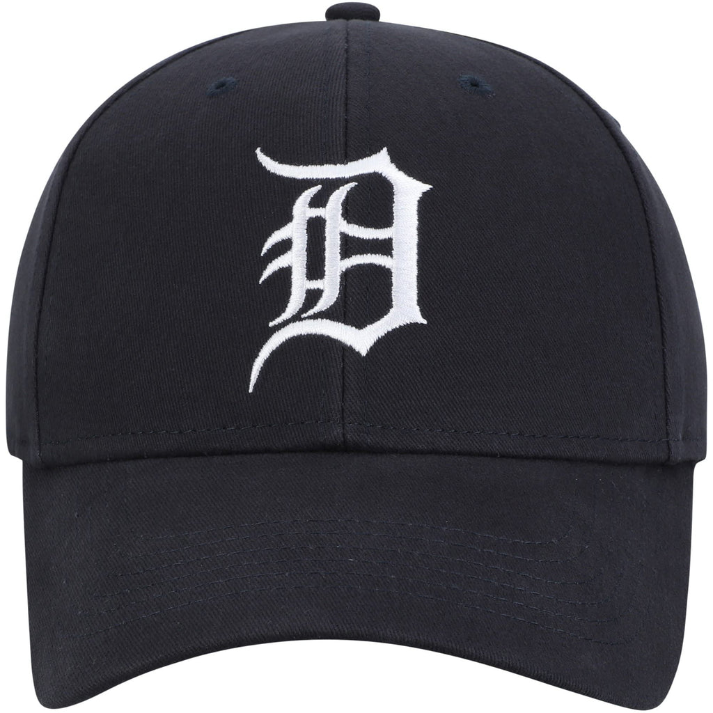 Officially Licensed Detroit Baseball Navy MVP Hat Classic Home Team Logo Adjustable Embroidered Structured Cap