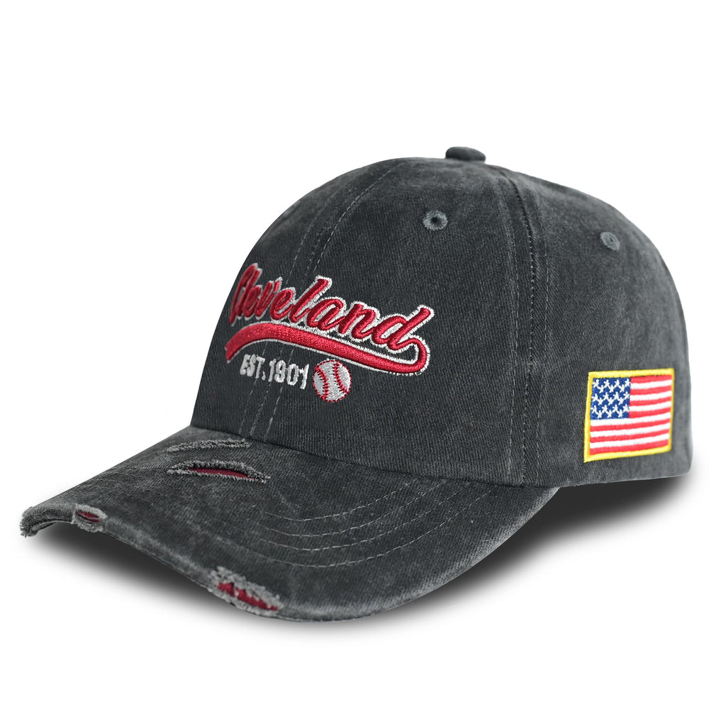 Vintage Washed 3D Embroidered Baseball Caps for Men Women Teenager, Soft Cotton Hat Unstructured Adjustable Classic Dad Hats