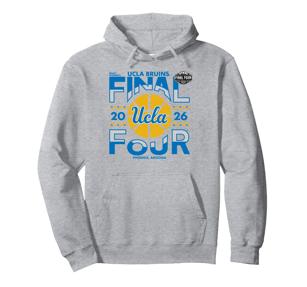 UCLA Bruins Final Four 2026 Women's Basketball Gray Pullover Hoodie