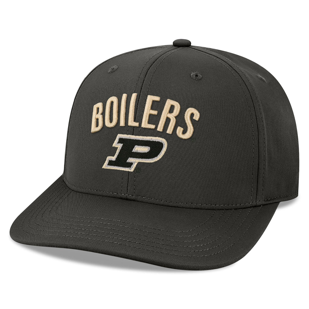 Legacy NCAA Officially Licensed Baseball Hat, Purdue Boilermakers, Lightweight Cap for Men & Women, Back Nine Adjustable (B9A), Black, One Size Fits Most, Adjustable Closure
