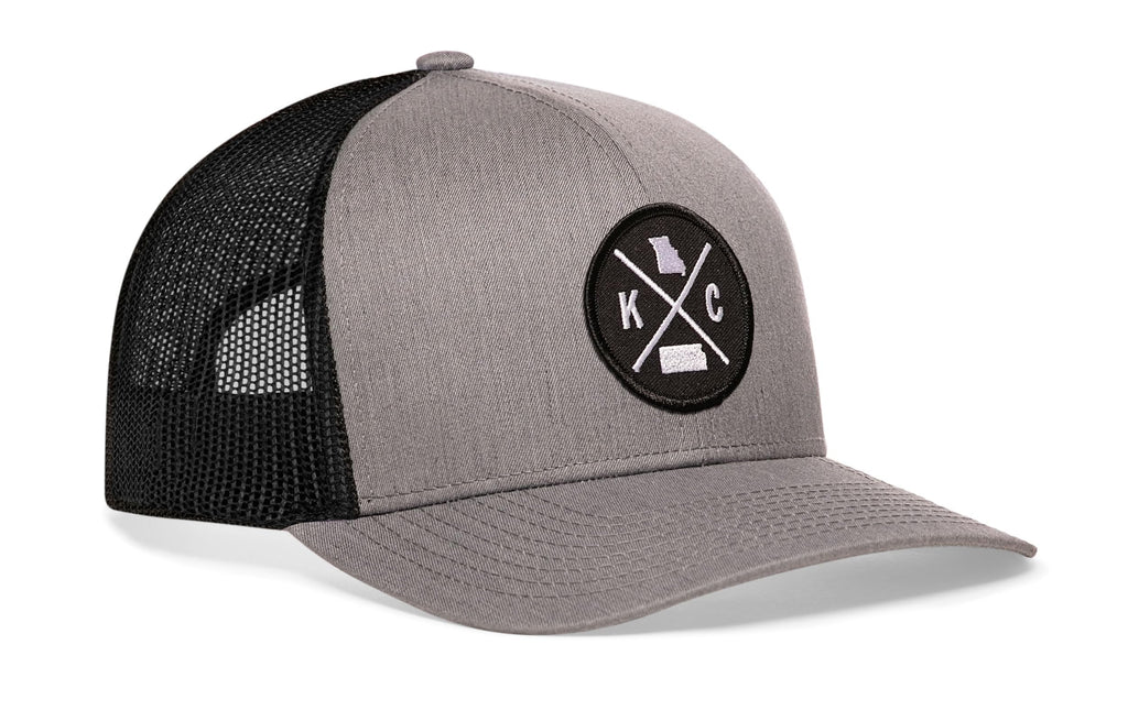HAKA Kansas City Gray & Black Trucker Hat – KC Mesh Snapback Cap for Men, Women & Golf, City X Design Baseball Dad Hat