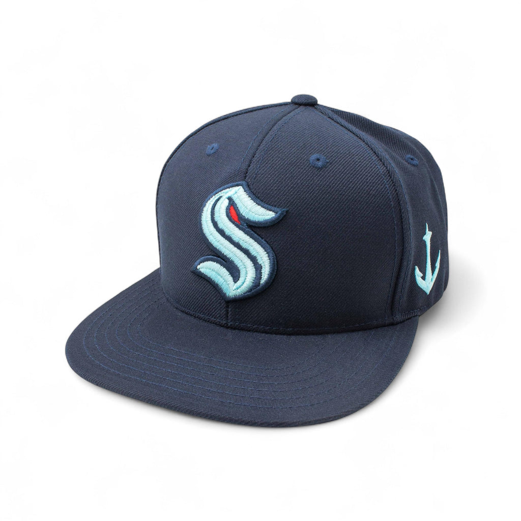 AMERICAN NEEDLE Seattle Kraken Officially Licensed NHL Baseball Snapback Dad Hat (42412A-SEK-NAVY)