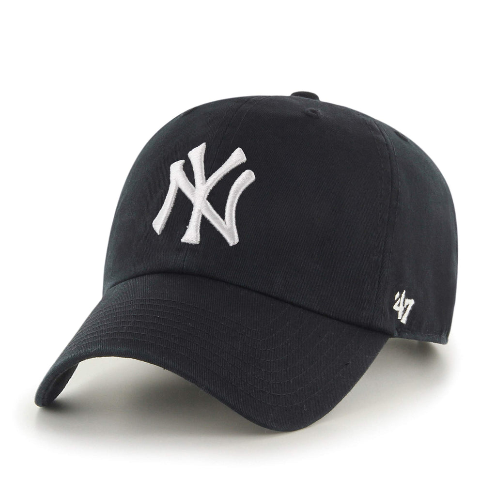 47 MLB New York Yankees Brand Clean Up Adjustable Cap, One Size, Black