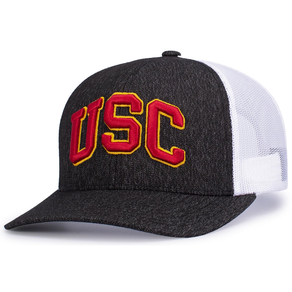 Pacific Headwear NCAA USC Heather Trucker Snapback Cap OS