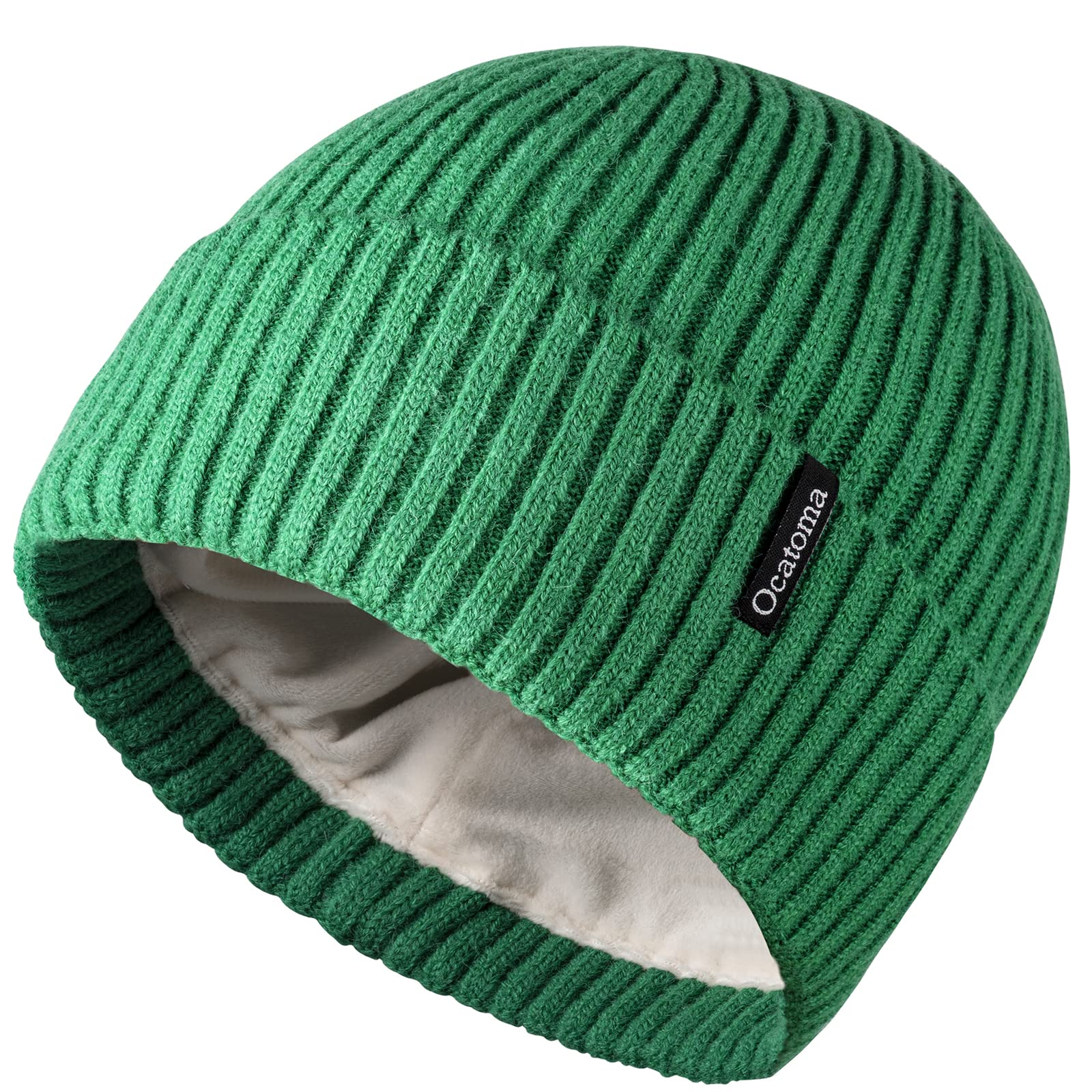Kopka Green Beanie Dark Green, 100 % Pure New Wool Men or Women, Unisex Merino Wool Beanie - Emerald Green – Colorful Standard main image 3