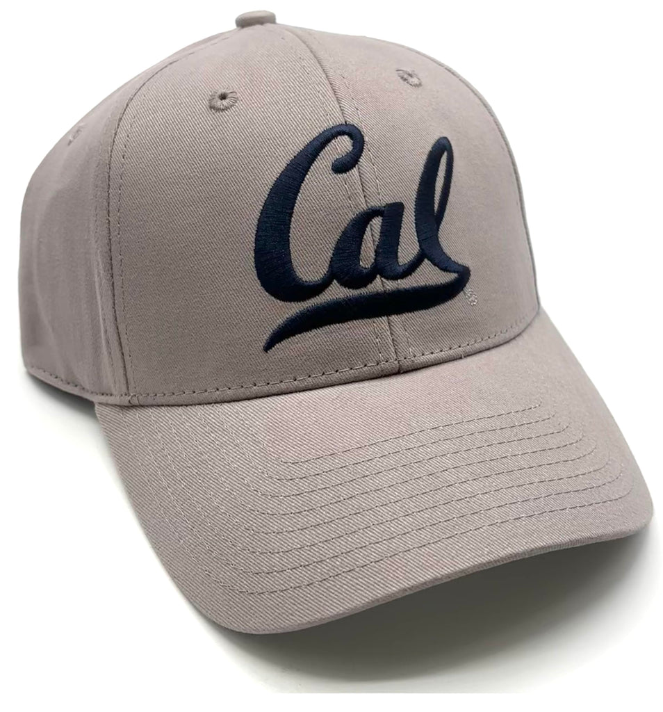 Officially Licensed Cal Berkeley Gray/Navy MVP Hat Classic Embroidered University Team Logo Adjustable Structured Blue Sports Cap