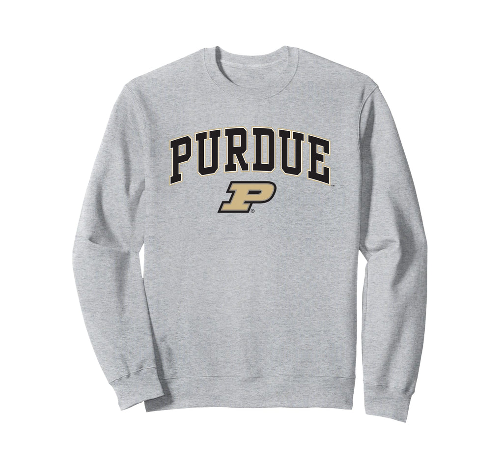 Purdue Boilermakers Arch Over Heather Gray Sweatshirt Small