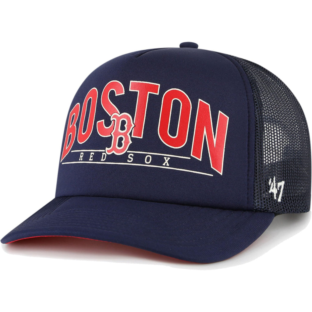 47 Backhaul Foam Mesh Trucker Snapback Adjustable Hat, Adult One Size Fits All (US, Alpha, One Size, Boston Red Sox)