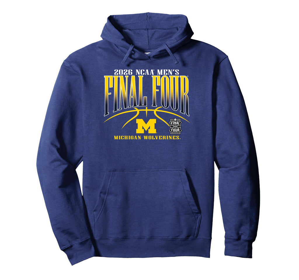Michigan Wolverines Final Four 2026 Men's Basketball Navy Pullover Hoodie