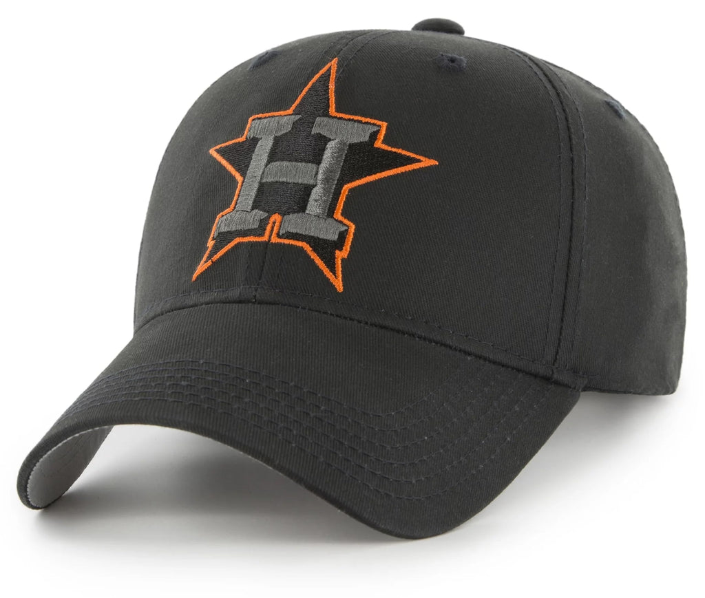Officially Licensed Houston Team Logo MVP Hat Classic Edition Adjustable Structured Solid Cap (Black)