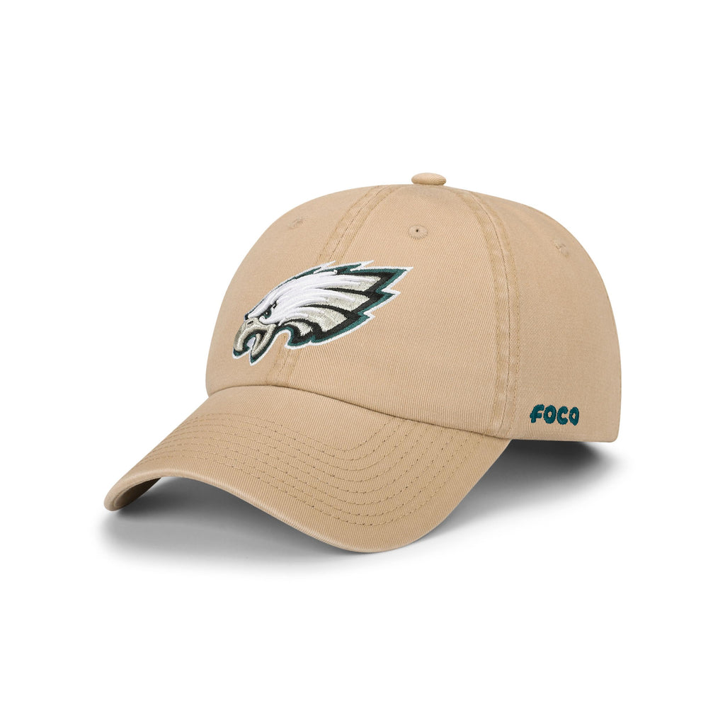 FOCO Philadelphia Eagles NFL Primary Logo Casual Cap - Khaki