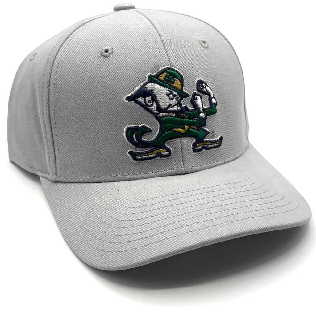 Notre Dame Classic Logo Hat Adjustable Irish Embroidered University Cap Gray