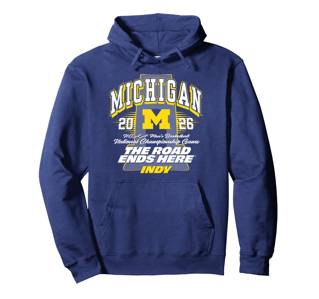Michigan Wolverines 2026 National Championship Men's Bball Pullover Hoodie