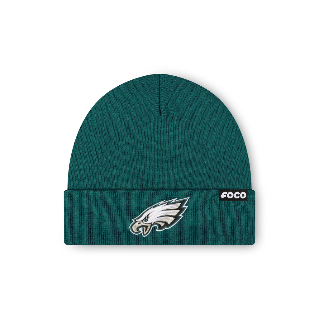 FOCO Philadelphia Eagles NFL Basic Primary Logo Beanie - Midnight Green
