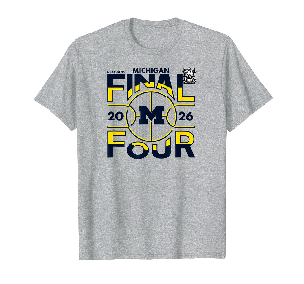 Michigan Wolverines Final Four 2026 Men's March Madness Logo T-Shirt