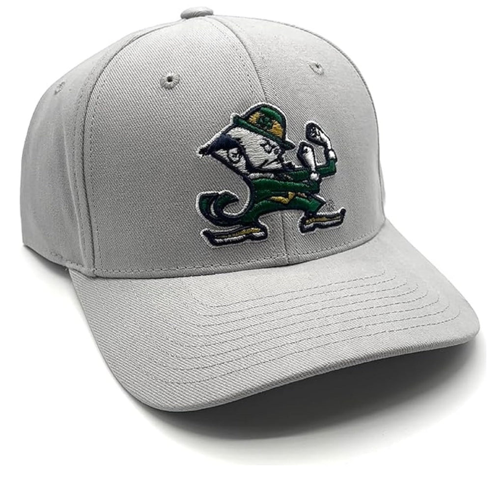 Officially Licensed Notre Dame Hat Classic Primary Irish Team Logo Adjustable Gray Structured Embroidered MVP Sports Baseball Cap