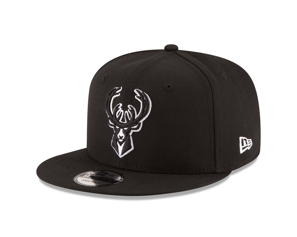 NBA Milwaukee Bucks Men's 9Fifty Snapback Cap, One Size, Black