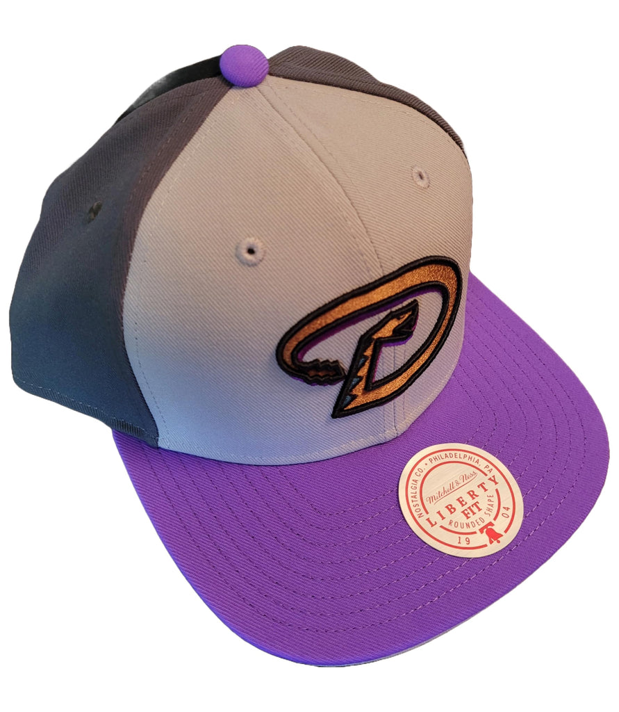 Mitchell & Ness Arizona Diamondbacks Triple Play Liberty Snapback Hat Cap - Gray