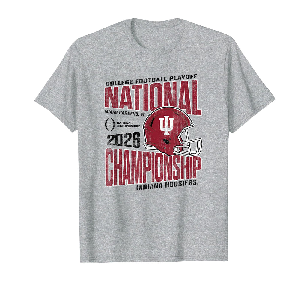 Indiana Hoosiers National Championship CFP 2026 Vintage Gray T-Shirt
