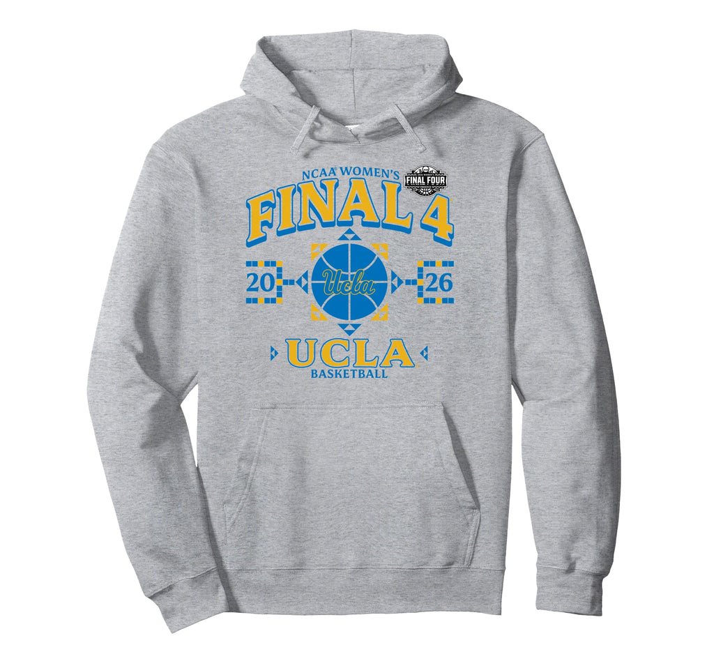 UCLA Bruins Final Four 2026 Women's March Madness Gray Pullover Hoodie