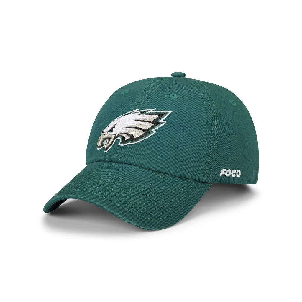 FOCO Philadelphia Eagles NFL Primary Logo Casual Cap - Midnight Green