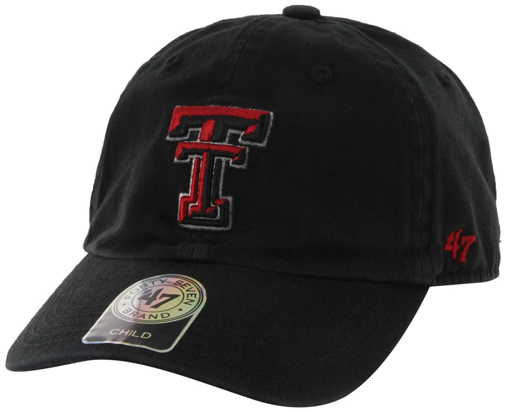 NCAA Texas Tech Red Raiders '47 Brand Clean Up Adjustable Hat, Black 1, One Size