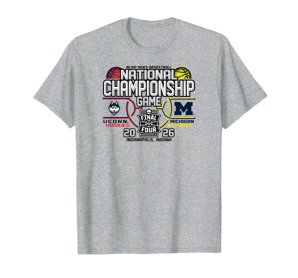 UConn vs Michigan National Championship 2026 M Basketball T-Shirt