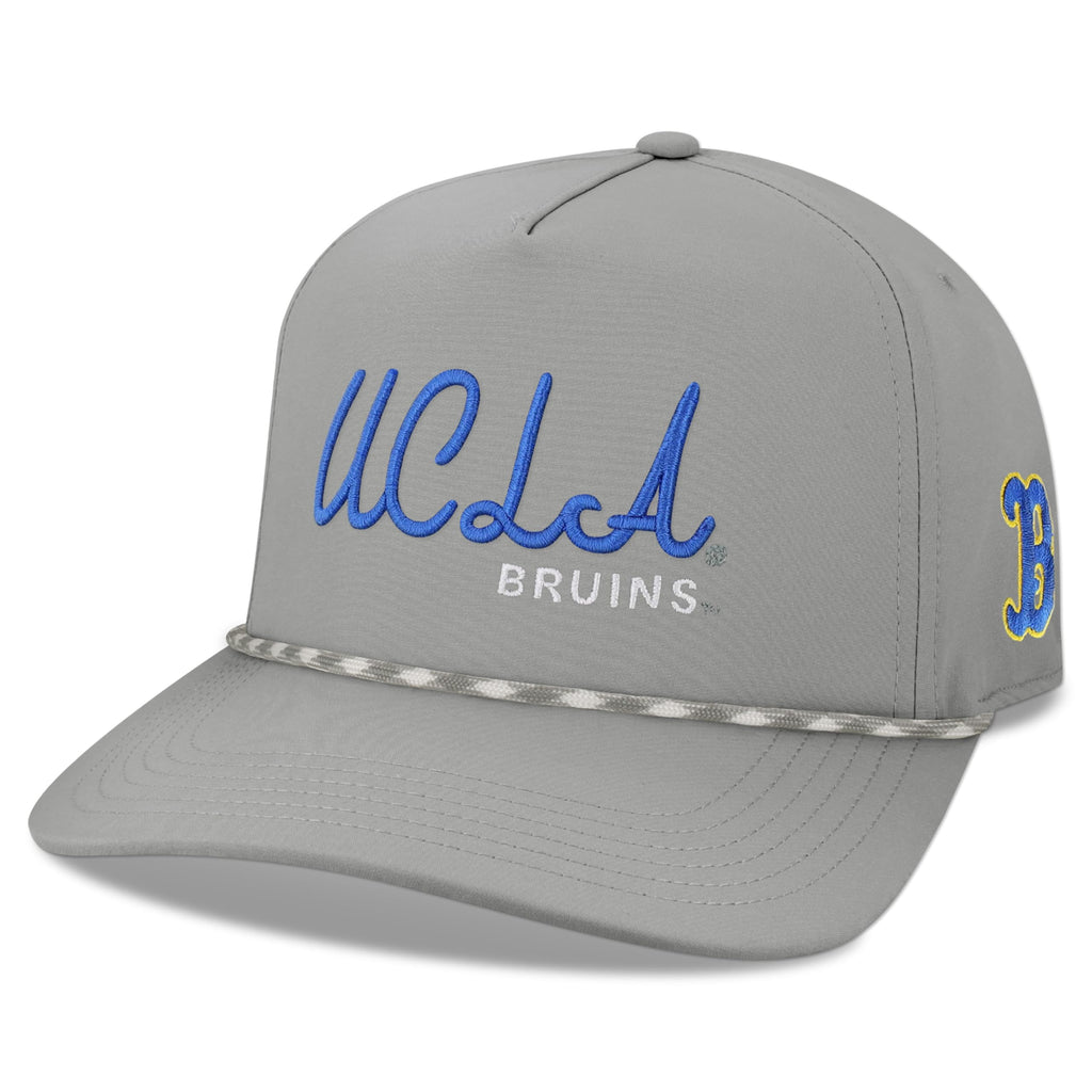 Legacy NCAA Officially Licensed Rope Hat, UCLA Bruins, Lightweight Cap for Men & Women, Caddy Adjustable (Caddy), Grey/Grey White Rope, One Size Fits Most, Snapback Closure