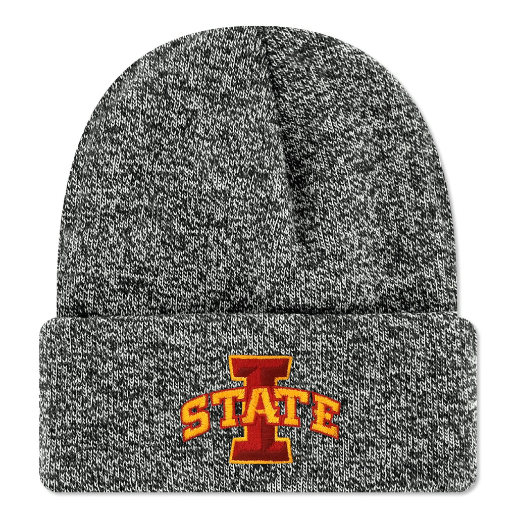 Legacy NCAA Officially Licensed Ribbed Knit Cuff Beanie, Iowa State Cyclones, Unisex, Black Marled, One Size Fits Most