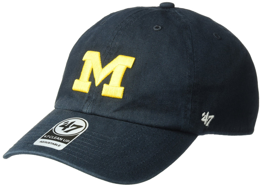 NCAA Michigan Wolverines Clean Up Adjustable Hat, One Size, Navy