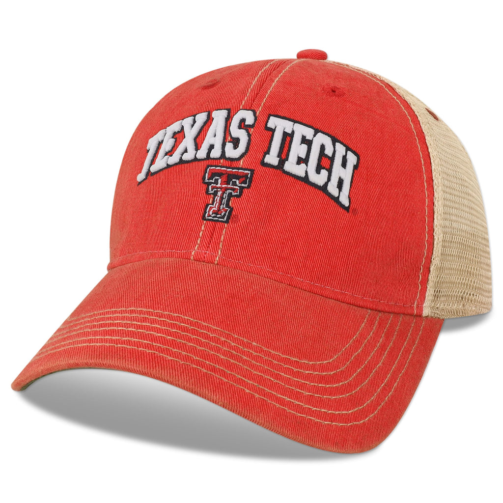 Legacy NCAA Officially Licensed Baseball Hat, Texas Tech Red Raiders, Lightweight Cap for Men & Women, Old Favorite Trucker Adjustable (OFA), Scarlet Trucker, One Size Fits Most, Snapback Closure