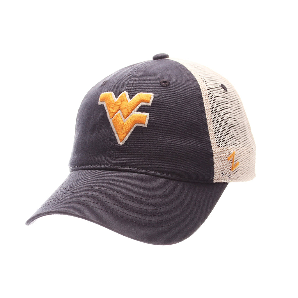 NCAA Zephyr West Virginia Mountaineers Mens University Relaxed Hat, Adjustable, Team Color/Stone