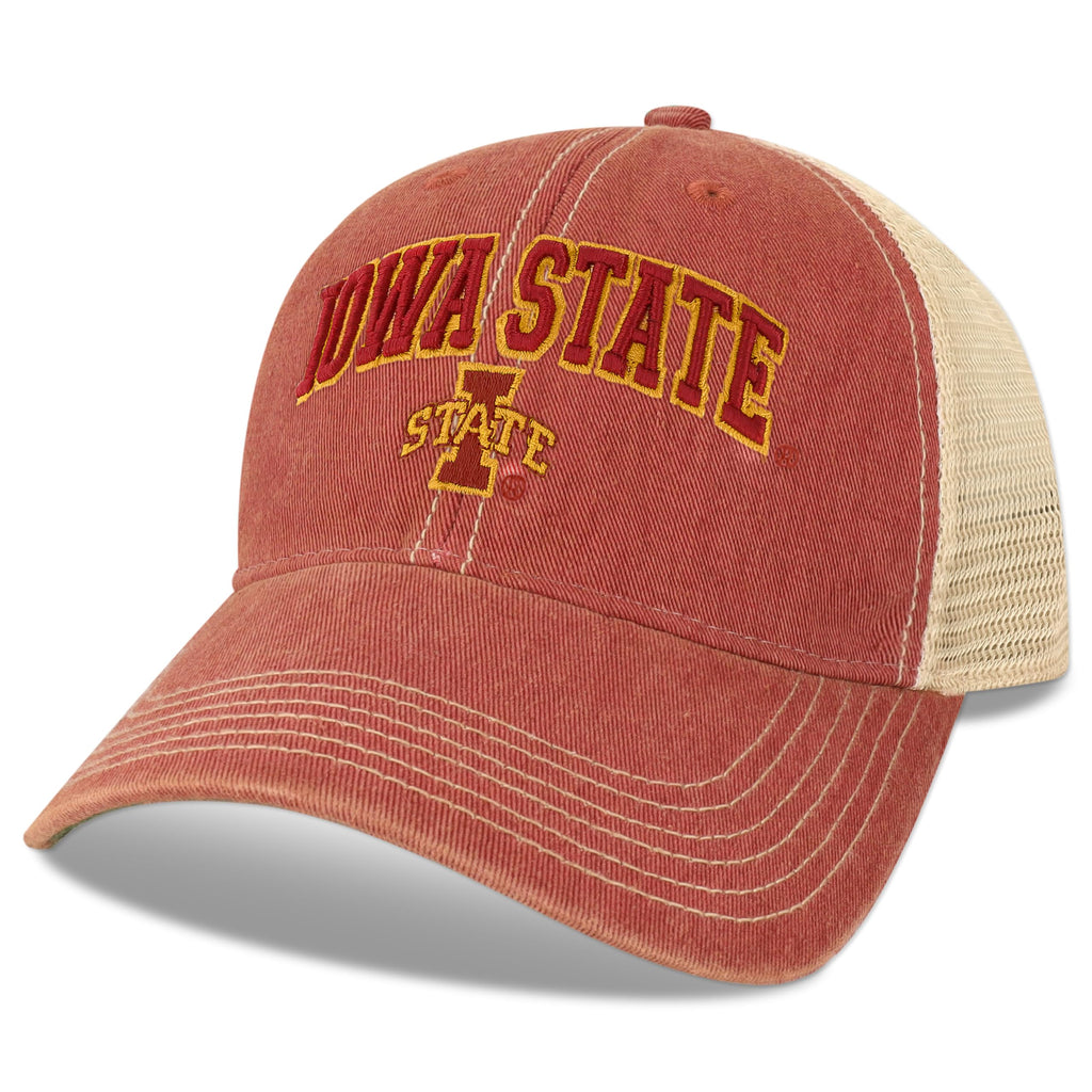 Legacy NCAA Officially Licensed Baseball Hat, Iowa State Cyclones, Lightweight Cap for Men & Women, Old Favorite Trucker Adjustable (OFA), Cardinal Trucker, One Size Fits Most, Snapback Closure
