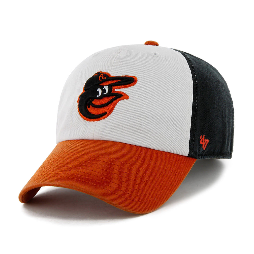 47 Baltimore Orioles Clean Up Adjustable White Orange Hat